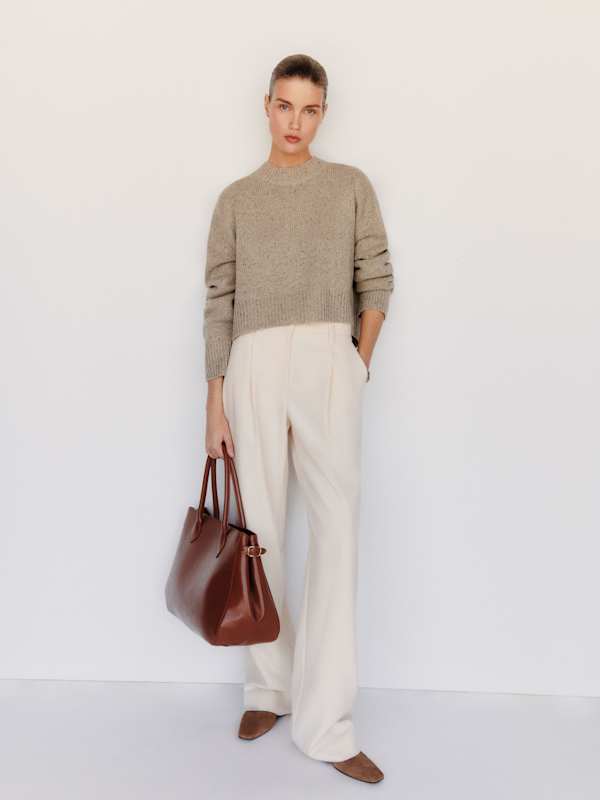Remy Regenerative Wool Crew - Whole Grain
