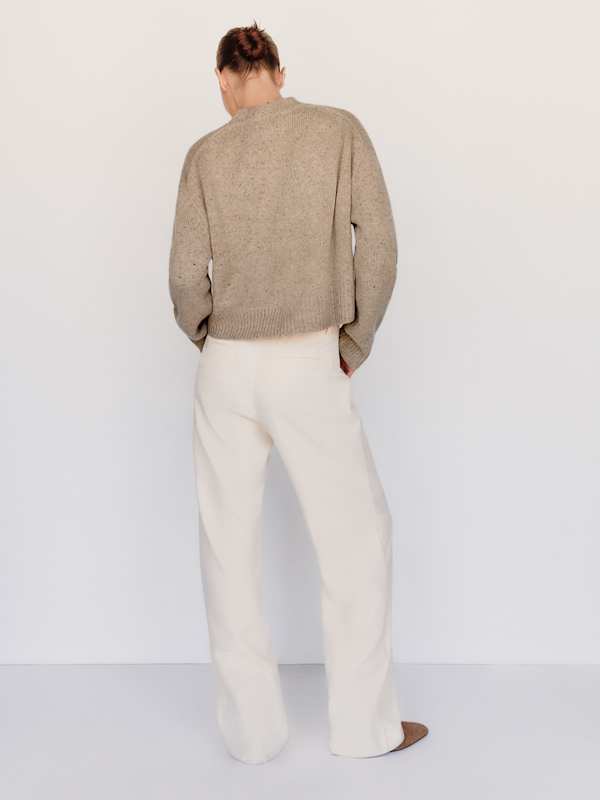 Remy Regenerative Wool Crew - Whole Grain