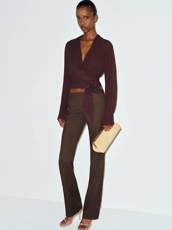 Hartley Low Rise Baby Bootcut Pant - Dark Cocoa