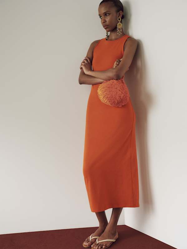 Teddi Knit Dress - Blood Orange