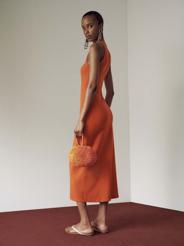Teddi Knit Dress - Blood Orange