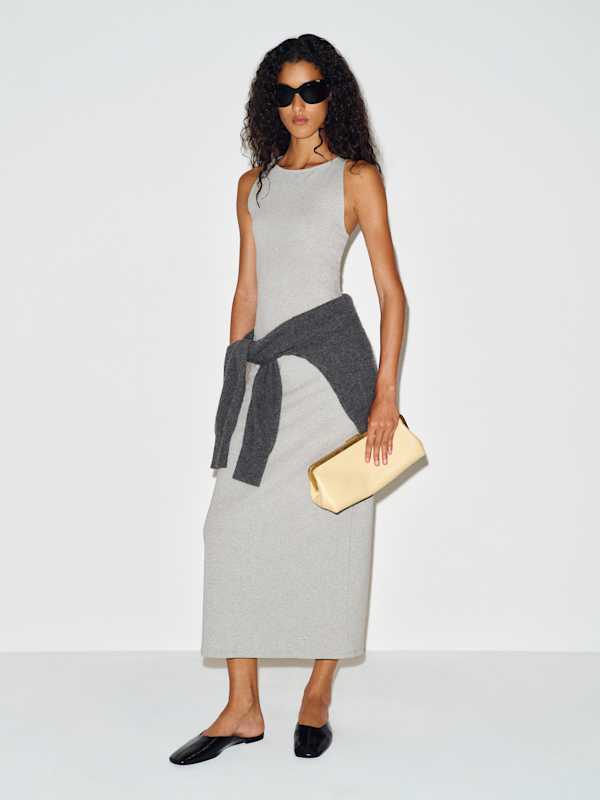 Teddi Knit Dress - Heather Grey