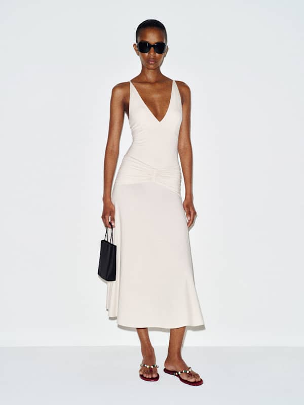 Gwen Knit Dress - Fior Di Latte
