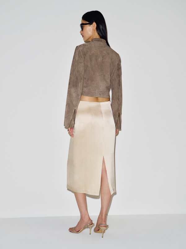 Veda Maire Jacket - Mushroom Suede