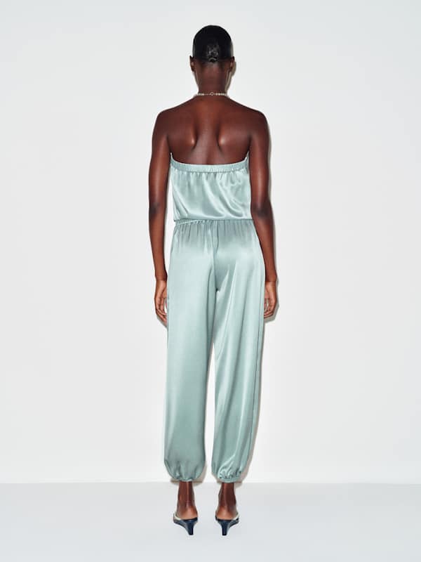 Trista Satin Jumpsuit - Zephyr