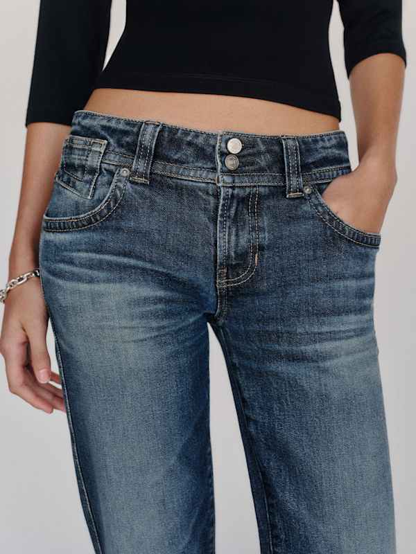 Brent Stretch Low Rise Bootcut Jeans - Sheldon