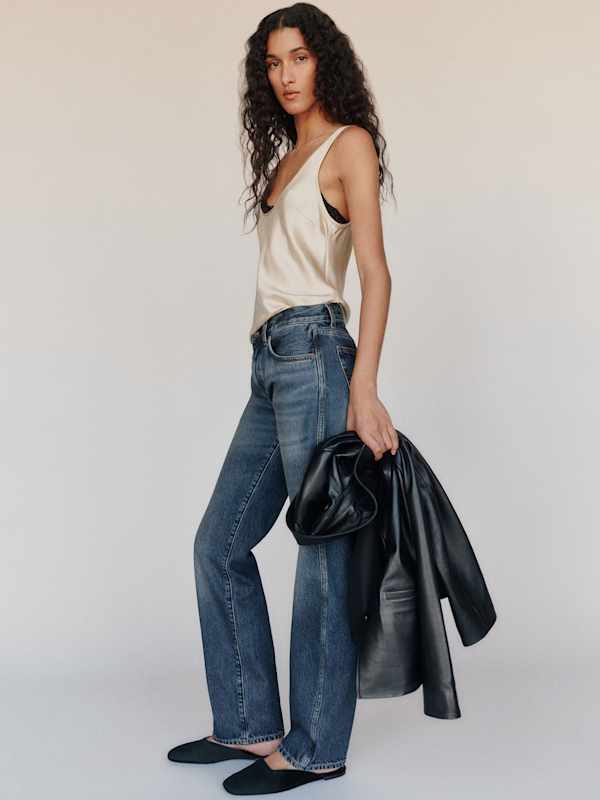 Lena Low Rise Stovepipe Leg Jeans - Donner