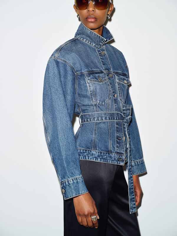 Taylor Belted Denim Jacket - Beckett
