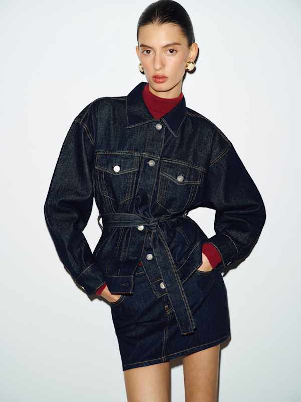 Taylor Belted Denim Jacket - Ondine