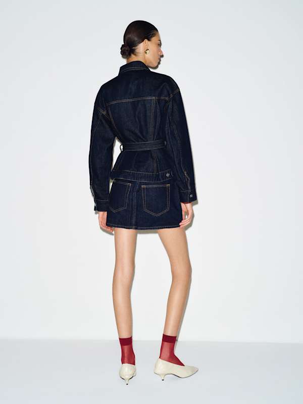 Taylor Belted Denim Jacket - Ondine