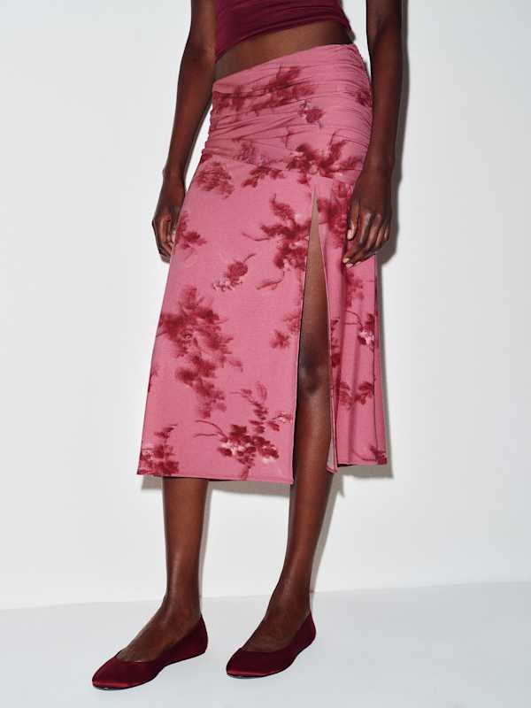 Sadie Knit Skirt - Hothouse Rose