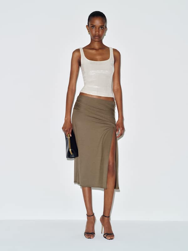 Sadie Knit Skirt - Poppyseed