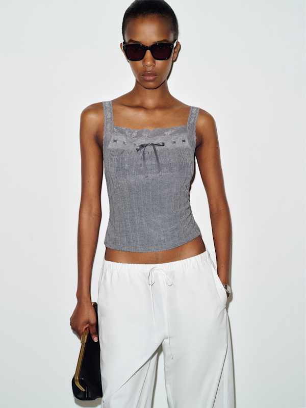 Arietta Knit Top - Grey