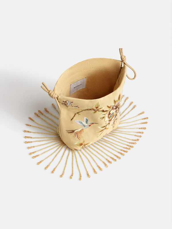 Solene Wristlet - Hummingbird Embroidery