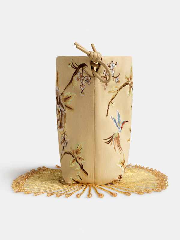 Solene Wristlet - Hummingbird Embroidery
