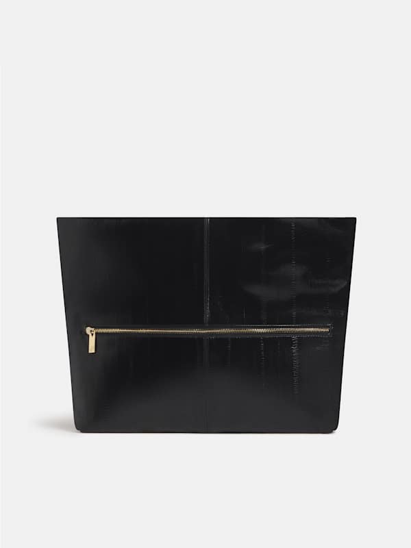 Inez Clutch - Black Eel