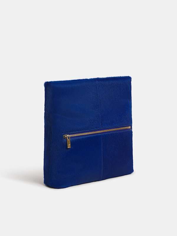 Inez Clutch - Cobalt Haircalf