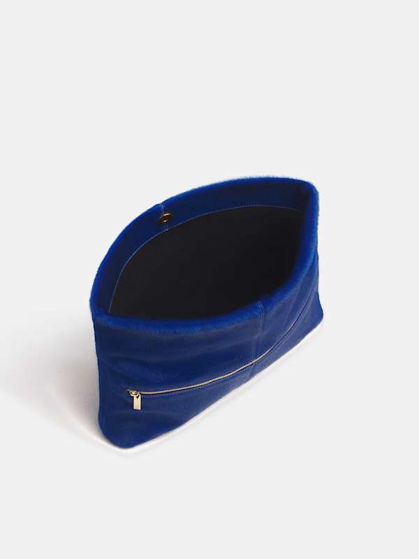Inez Clutch - Cobalt Haircalf