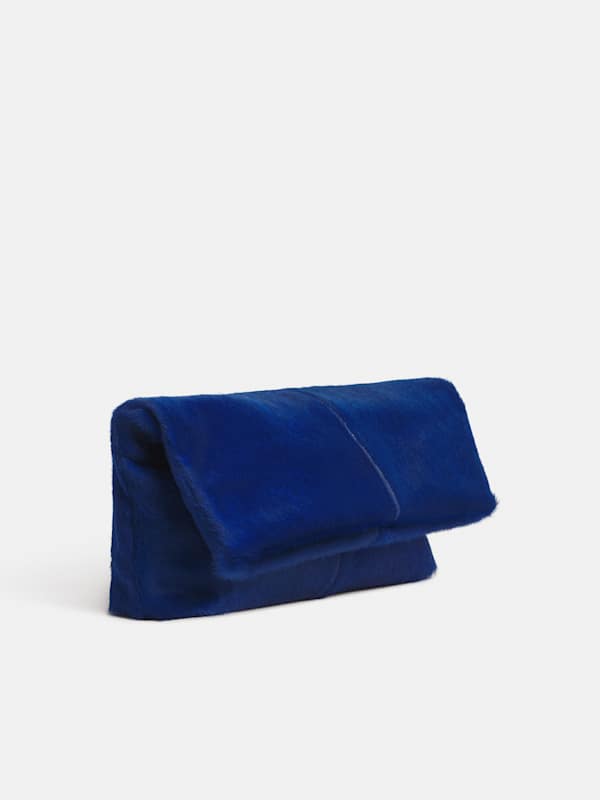 Inez Clutch - Cobalt Haircalf