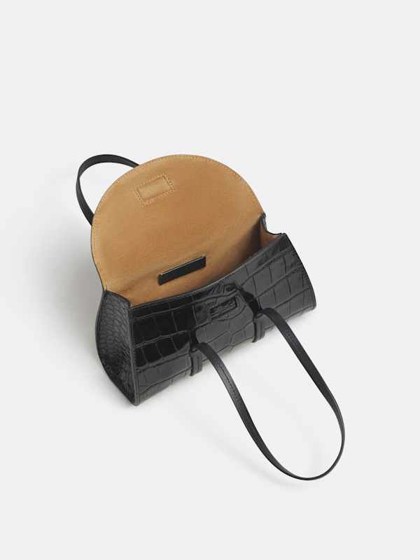 Elena Mini Bag - Black Croc