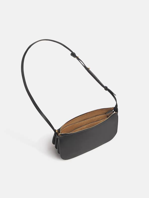 Sac &agrave; bandouli&egrave;re Rae - Cuir noir