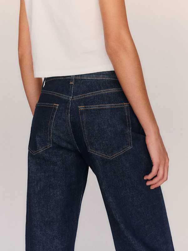 Miles Stretch Mid Rise Straight Short Leg Jeans - Discovery