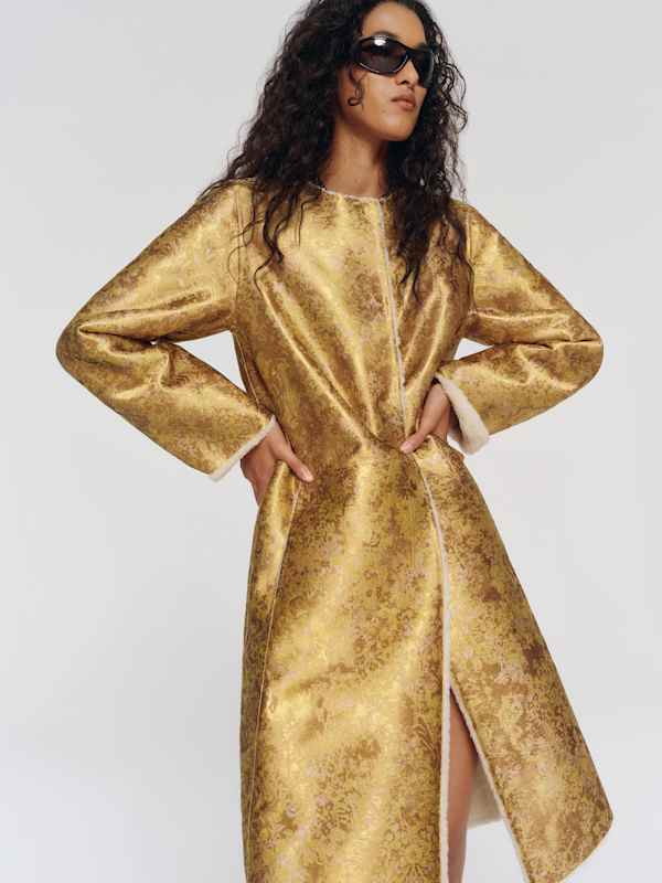 Stella Coat - Sherling Jacquard Reversible