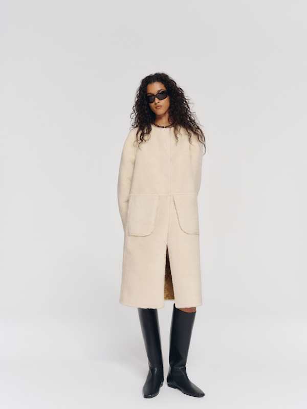 Stella Coat - Sherling Jacquard Reversible