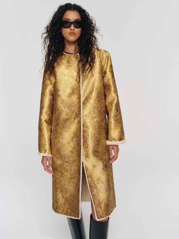 Stella Coat - Sherling Jacquard Reversible