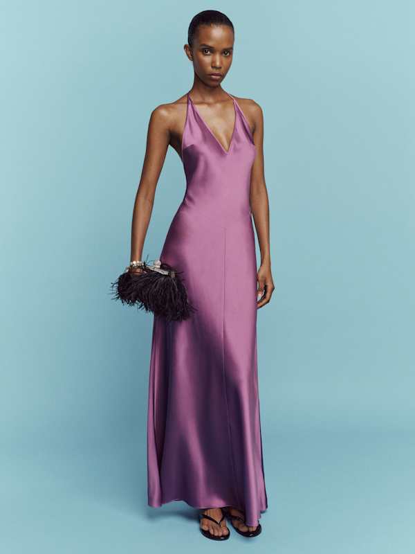 Lara Silk Dress - Verbena