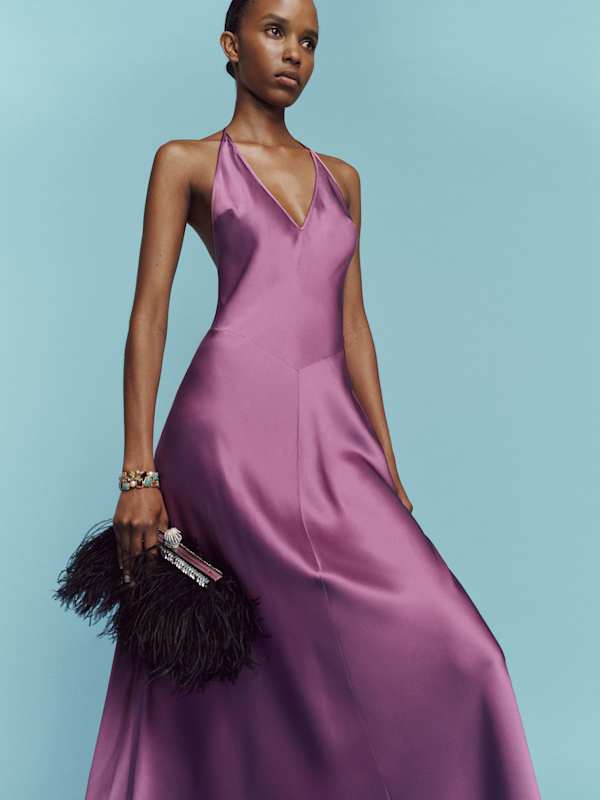 Lara Silk Dress - Verbena