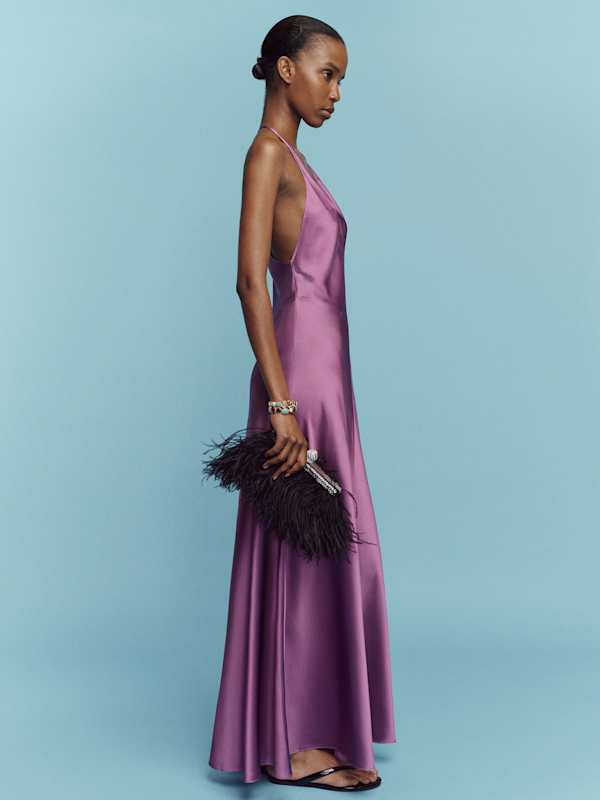 Lara Silk Dress - Verbena