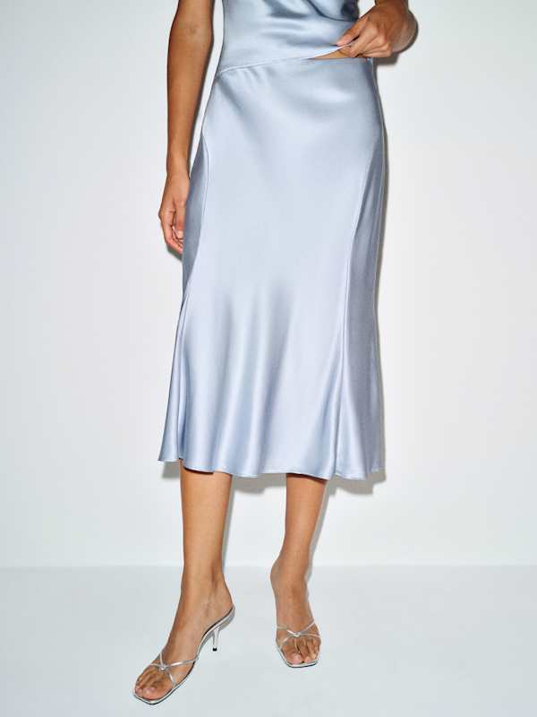 Olivine Silk Two Piece - Cloud Blue