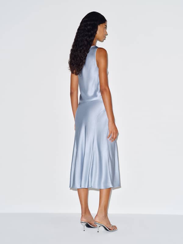 Olivine Silk Two Piece - Cloud Blue