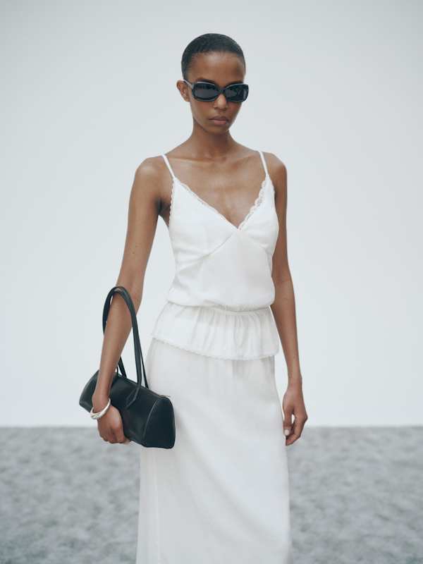 Pomelina Two Piece - White