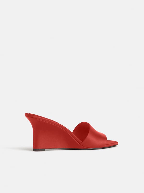 Gabriella Wedge - Poppy Satin