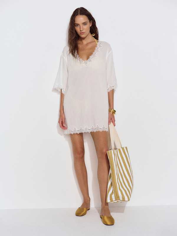 Petites Sonny Dress - White
