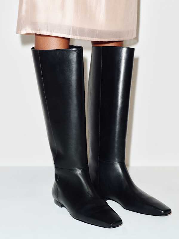 Bottes plates Remy - Cuir noir