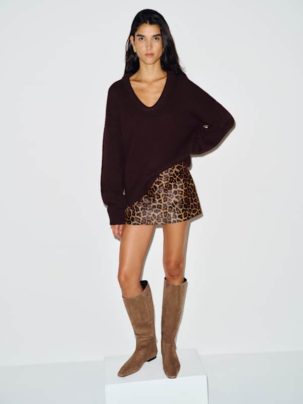 Remy Flat Knee Boot - Farro Suede