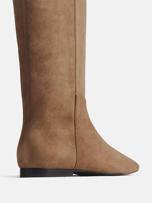 Remy Flat Knee Boot - Farro Suede