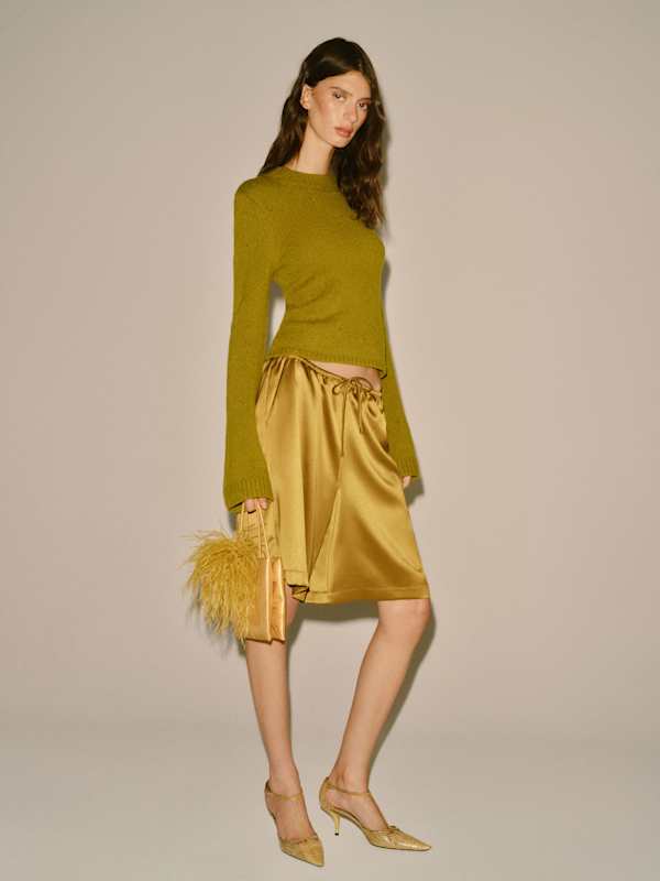 Sandy Satin Short - Citrine