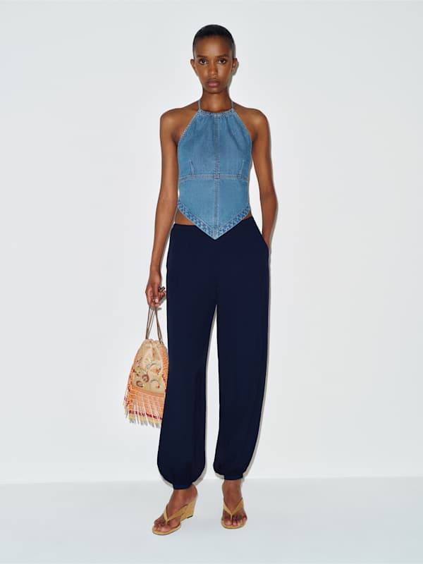Aven Crepe Pant - Midnight