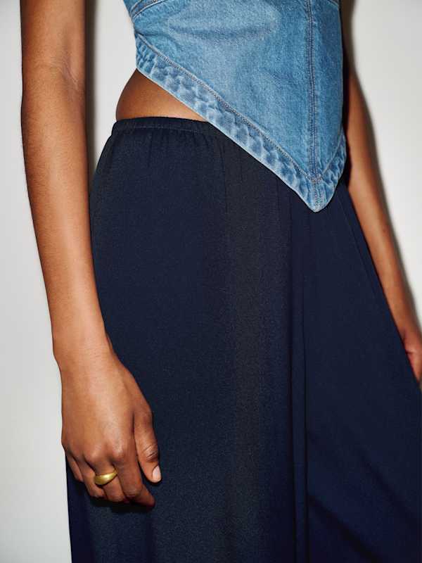 Aven Crepe Pant - Midnight