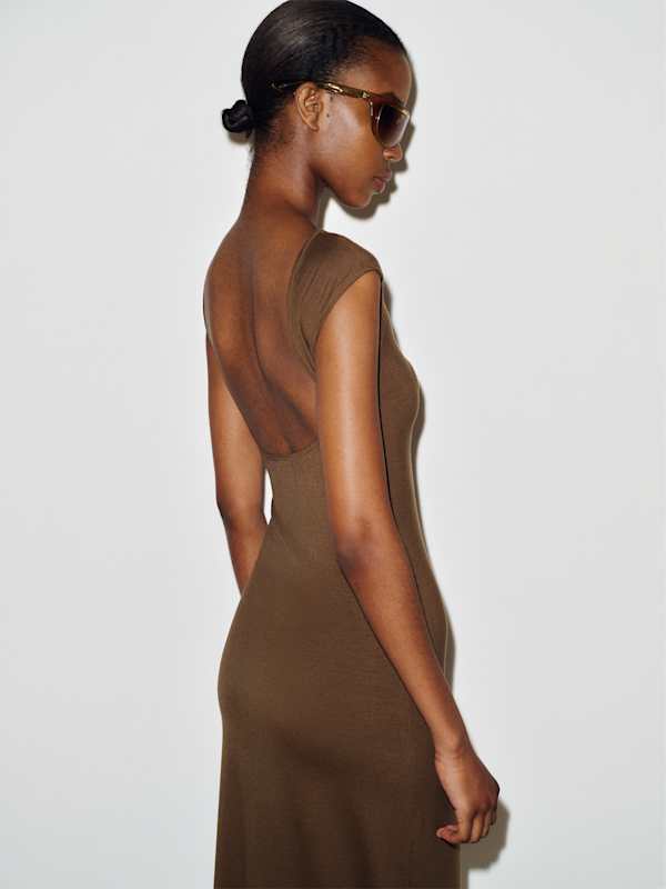 Caroline Knit Dress - Pinecone