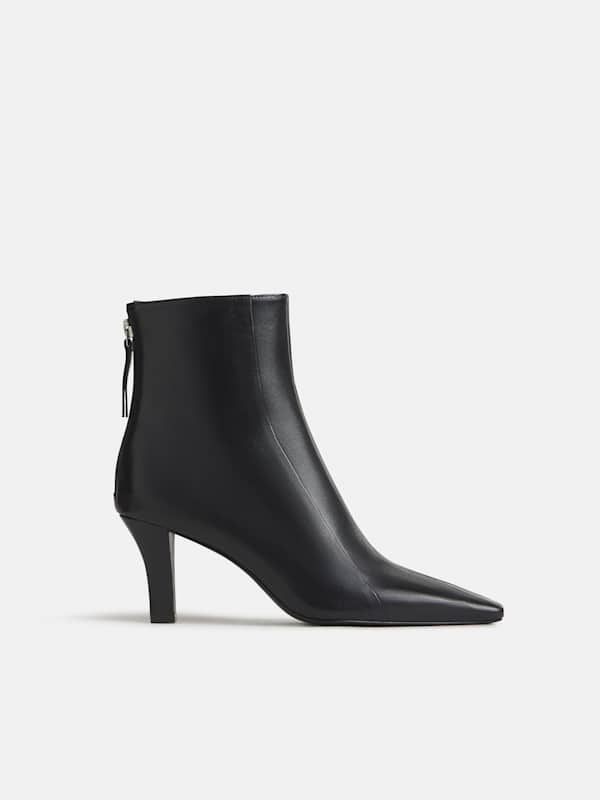 Jeanne Ankle Boot - Black Leather Snake