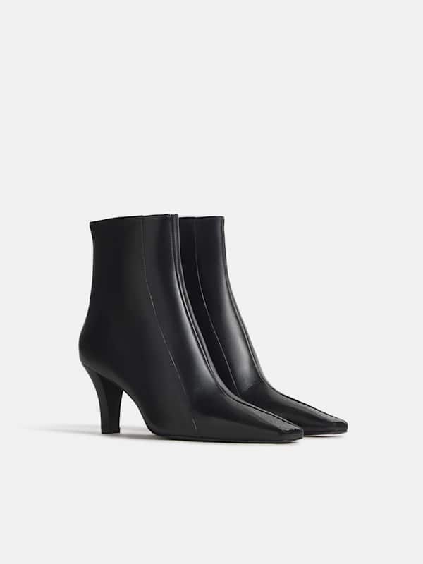 Jeanne Ankle Boot - Black Leather Snake