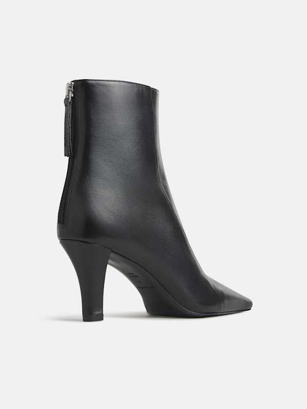 Jeanne Ankle Boot - Black Leather Snake