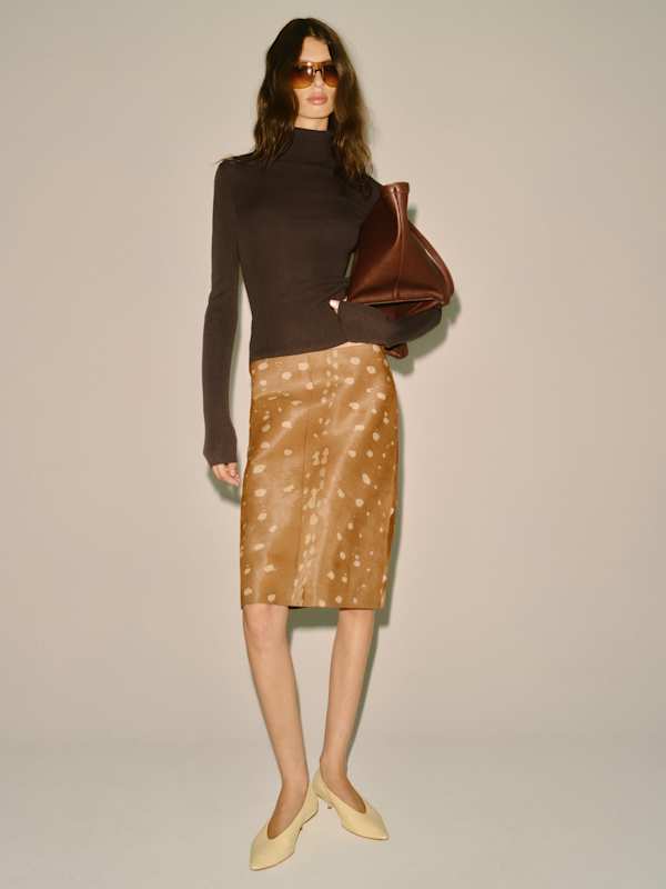 Ophelia Tissue Cashmere Turtleneck - Mole