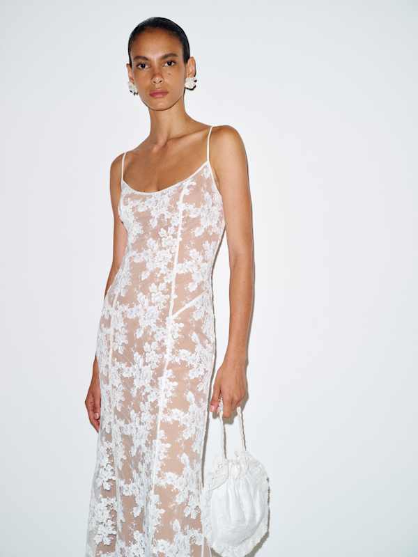 Marian Dress - Ivory Bloom Lace