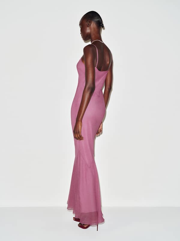 Rida Silk Dress - Smoky Lilac